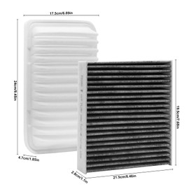 BX-Good Cabin Engine Air Filter for Toyota Corolla Toyota Corolla 1.8L L4 2019 2018 2017 2016 2015 2014 2013 2012 2011 2010 2009