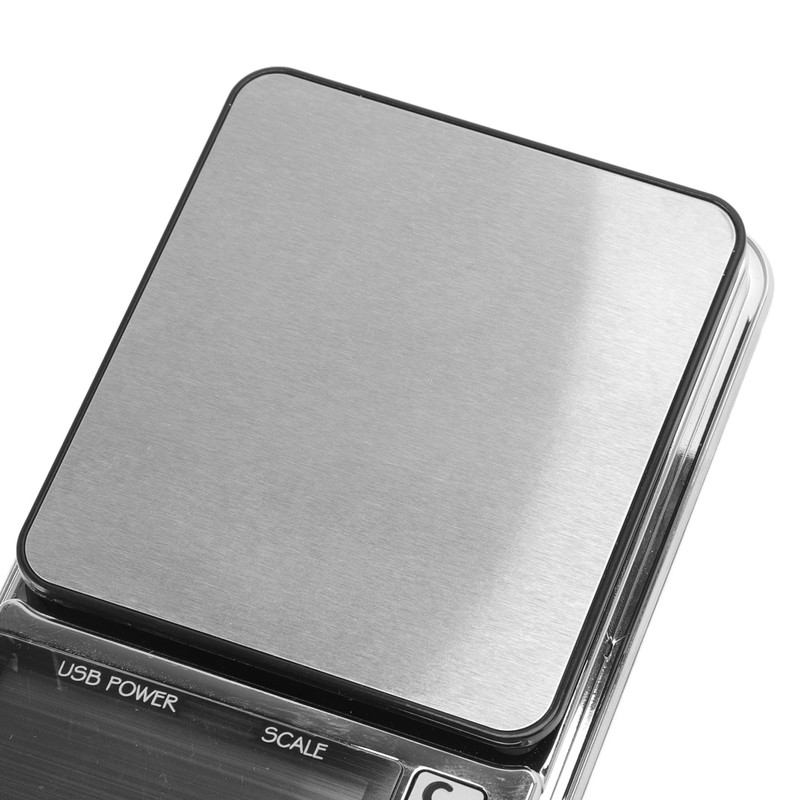 Home Digital Kitchen Scale 200g/0.01g‑1500g/0.1 High Accuracy USB Rechargeable Stainless
