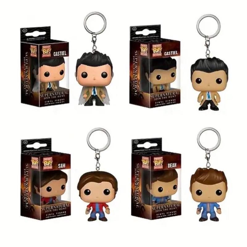 Funko Pocket Pop Keychain - Supernatural Action Figures: Castiel, Dean