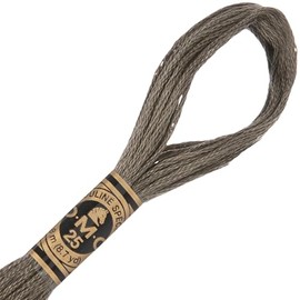 Hobby Lobby DMC Cotton Embroidery Floss - 3787 Dark Brown Gray (Set of 12)