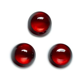 Fanyu Round 4-12mm Flat Back Cabochon For Jewelry Making Garnet Color Cubic Zirconia Stone (5mm 20pcs)