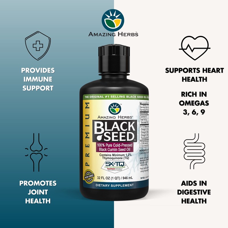 Amazing Herbs Amazing Herbs Premium Black Seed Oil - Cold