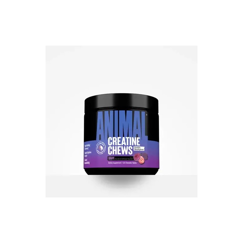 Creatina Deportiva Animal Recovery Tabletas Masticables Sabor Uva