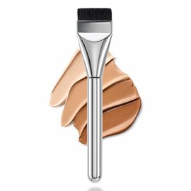 Brocha de base plana, brocha de espátula de maquillaje coreana para base líquida, crema BB, contorno facial, ultrafino con cerdas sintéticas para una 