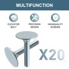 Screw Man 014973239633 Elevator Bolts for Several uses,Steel,Zinc,Flat Countersunk,1/4-20 x