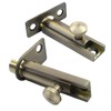 Unlorspy 2 Inch Solid Brass Surface Bolt, Brass Slide Bolt