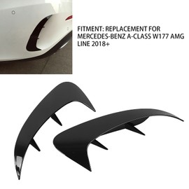 Air Outlet Cover Rear Bumper, Rear Bumper, Air Outlet Trim Spoiler Replacement for A-Class W177 AMG Line 2018+