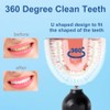 Cepillo de dientes ultrasónico en forma de U para adultos,