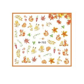 Generic Autumn Leaf Maple Pumpkin Fruit Thanksgiving Turkey Water Transfer Nail Sticker M702 Nail Wraps Stickers Manicure Supplies for Women Nails Full Long Lasting Easy Apply and Remove