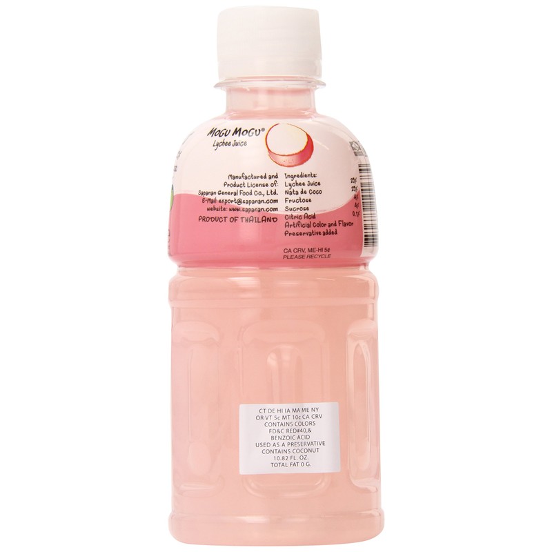Mogu Juice with Nata De Coco, Lychee, 10.82-Ounce (Pack of