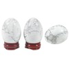 Fekuar Stone Egg Figurine, Polished Healing Crystal Easter Eggs Sphere