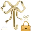 Foribyw, Bow Hook Decorative Bow Hanger Gold Towel Hook Multi-Purpose