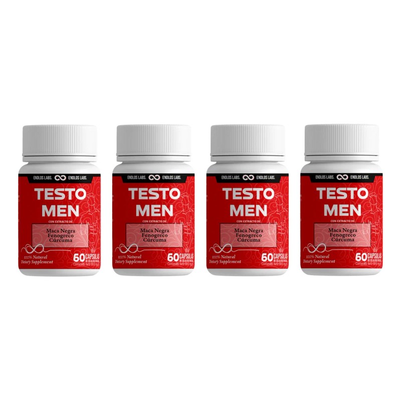 Testo Men Precursor Testosterona Maca Fenogreco Cúrcuma (3) Sin Sabor