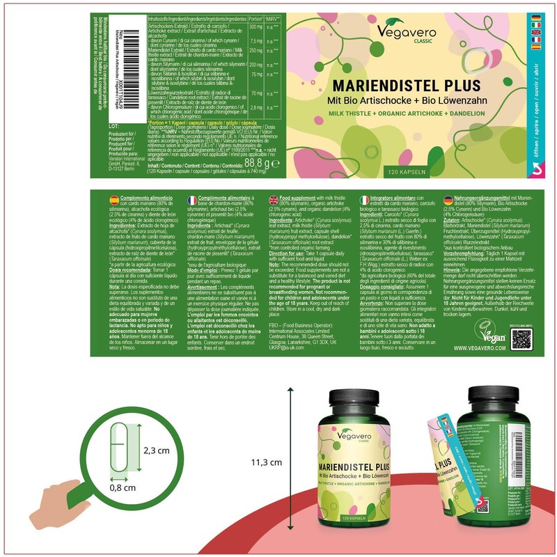 Vegavero Artichoke Leaf Extract Complex | 120 Capsules | HIGH