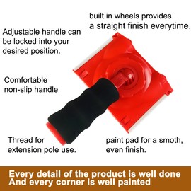 BANCOO RSL43 Paint Edge Trimmer Plus Two Replace Pads | Corner Walls & Ceilings Pad Painter | Paint Pad Applicator | Edge Painting Tool with Painter's Pad Refills | Paint Edger for Wall Painting