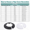 sourcing map Escutcheon Plate, 1Pcs 50mm - Fit 1.9" Outer