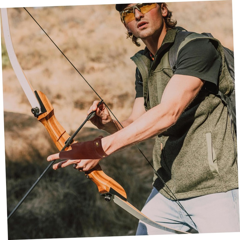 Mipcase Hunting Gloves Archery Finger Tabs for Bow Shooting Comfortable