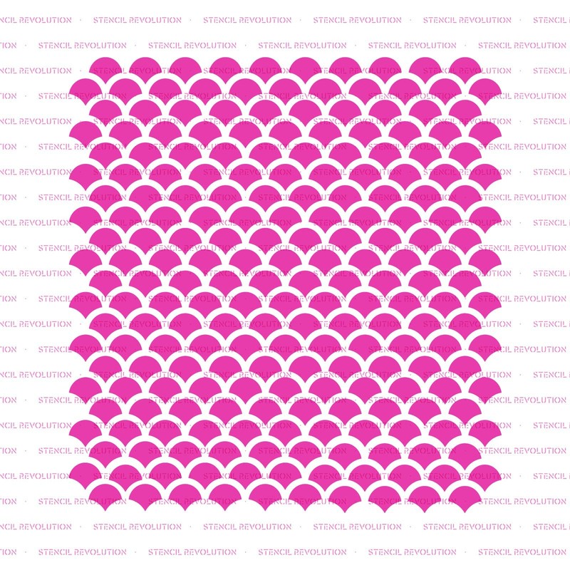Fish Scale Cookie Stencil - Fish Scale Stencil, Fish Scale