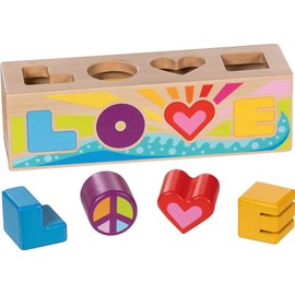 goki 58309 - Love Wooden Sorting Box - Design Toy from the goki66 Series, Approx. 24 cm Wide