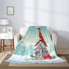 Christmas Gnomes Throw Blanket, Xmas Gifts 320GSM Blanket, Fluffy Cozy
