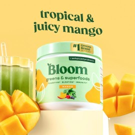 Bloom Greens & Superfoods Mango 30 Servings Gut Health Bloat Relief