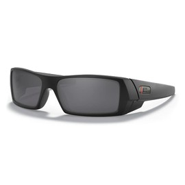 Oakley Men's OO9014 Gascan Rectangular Sunglasses, Satin Black/Black Iridium, 60 mm
