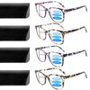 VIDEBLA 4 Pack Progressive Multifocus Reading Glasses for Women Men