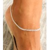 Alex and Elsa 925 Sterling Silver Anklet, 3mm Bismark Silver