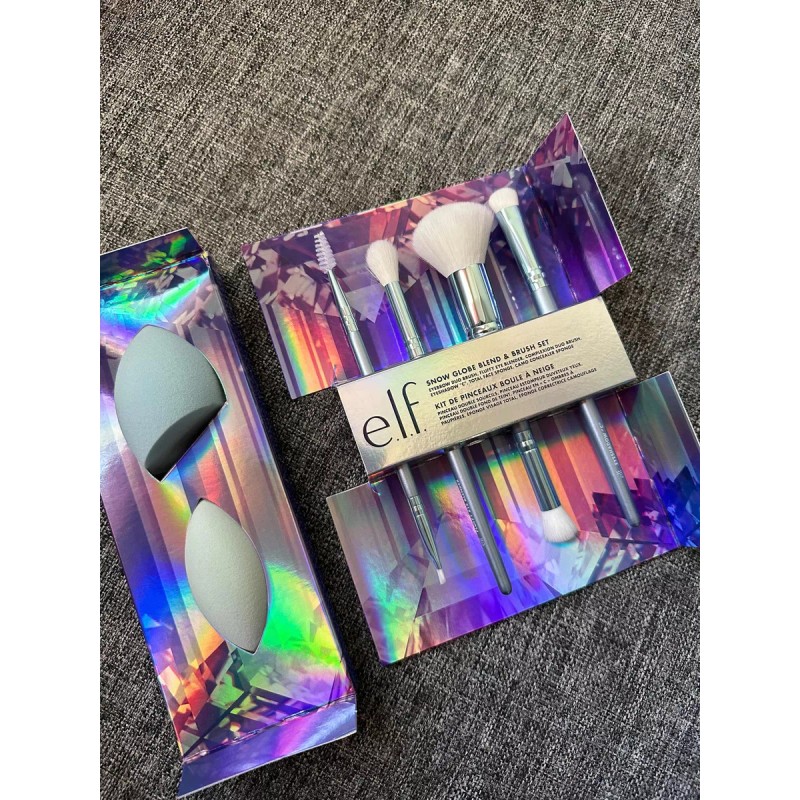 E.l.f. Cosmetics Snow Globe Blend & Brush Set Color Gris