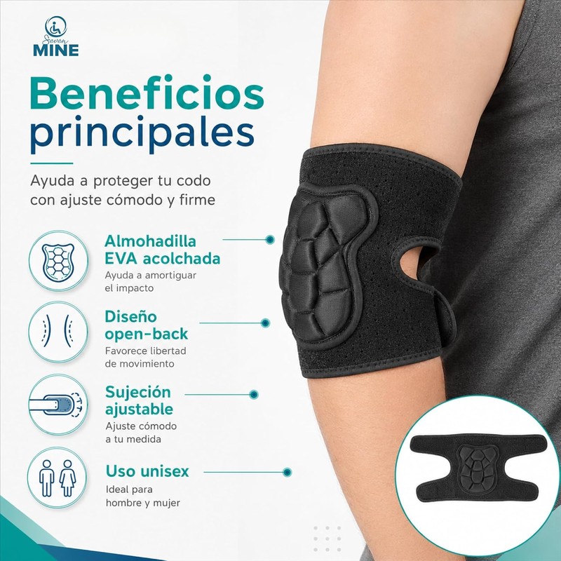 SEVEN MINE Codera Deportiva con Protección Acolchada EVA SM-EB-03 Alivia