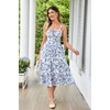 Scarlet Darkness Floral Sun Dress for Women Ruched Bust Flowy