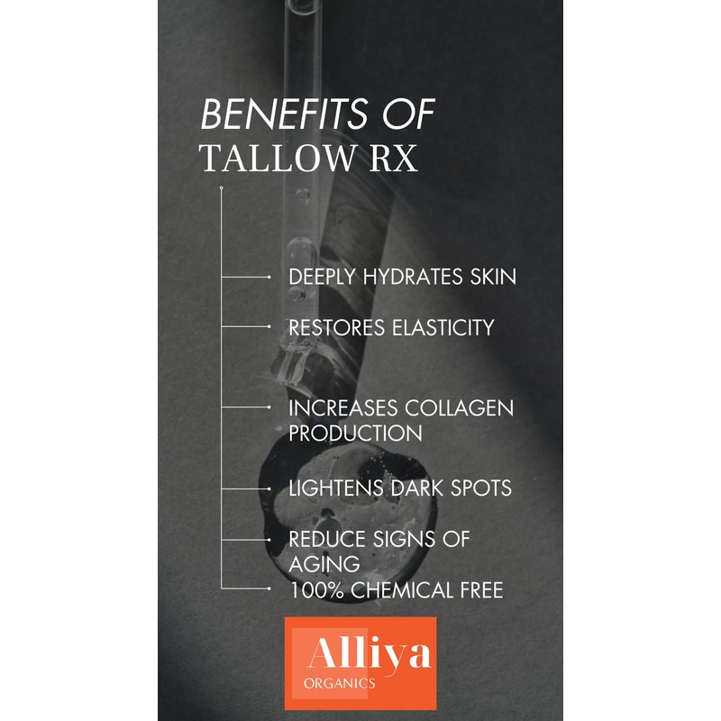 Alliya Organics Tallow Rx Hydrating Anti-Aging Face Cream, 2 oz