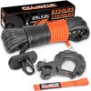 ALL-TOP Synthetic Winch Rope w/Hook & Isolator, 3/16in x 50ft,