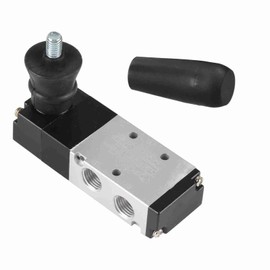 Pneumatic Manual Hand Lever Control Valve Aluminium Alloy 5 Way 3 Position Air Hand Lever Operated Valve
