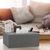 BTSKY Linen Household Office Rectangular Tissue Box with Remote Control