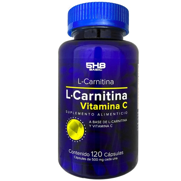 5H8 Nutrition L-Carnitina Vitamina C 120 Cpsulas Suplemento Alimenticio con