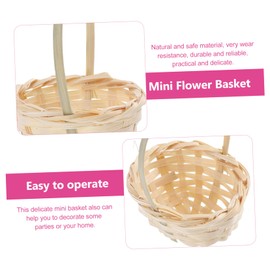 Gadpiparty 20pcs Mini Basket Mini Woven Basket Bamboo Basket for Micro Landscape Decor Home Basket Decor Mini Basket Decor Home Decorative Mini Basket Mini Home Basket