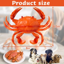 Mity rain Dog Toys for Aggressive Chewers - Tough Nylon Crab Dog Toy for Medium/Large Dogs,Indestructible Squeaky Dog Toys to Keep Them Busy
