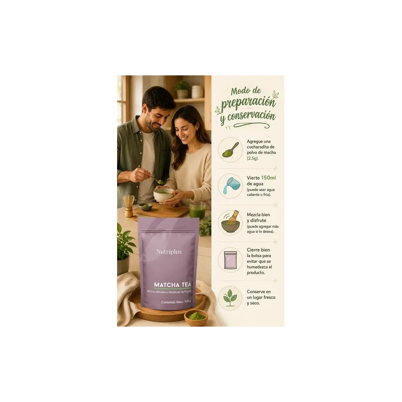 Matcha Tea: Matcha Orgánica Premium En Polvo 100g Farmasi
