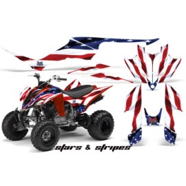 AMR RACING ATV Decals Graphics Stickers For Yamaha Raptor 350 2004-2014 USA FLAG
