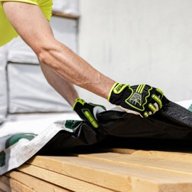 Radians Unisex Cut Resistant A6 KAMORI® White Grain Goatskin Palm With TPR, White/Black, Size 2X