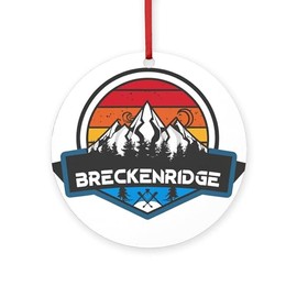 CafePress Breckenridge Ski Resort Breckenridge Colorado Round 4" MDF Holiday Ornament