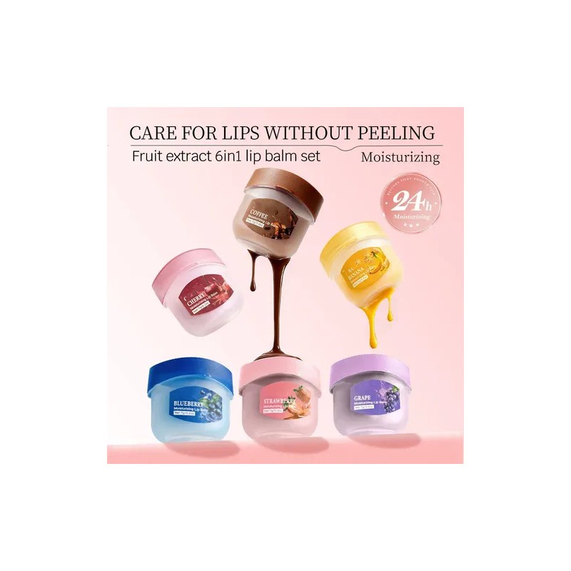 Set De 6 Kits De Cuidado Labial Fruit Lipstick Con