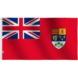Outdoor/Indoor Old Canada Red Ensign Flag 3X6 Ft Banner Screen Printed 100D Thick Polyester, (1921-1957) Distinctive Canadian Flag 36x72inch