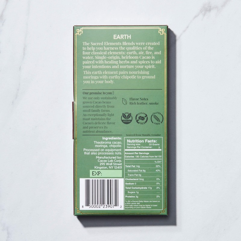 Ceremonial Grade Cacao - 100% Chocolate Unsweetened – Earth Blend: