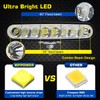 2 Pack Waterproof LED Boat Lights, 6.5inch 80W 8600LMS Boat
