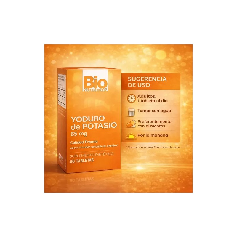 Yoduro De Potasio 65Mg 60 Tabletas Suplemento Bio Nutrition