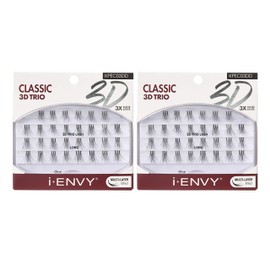 iENVY by KISS 3D Trio Lashes Classic Long (2 PACK) Naturally Fluffy 3X Easier and Faster Application