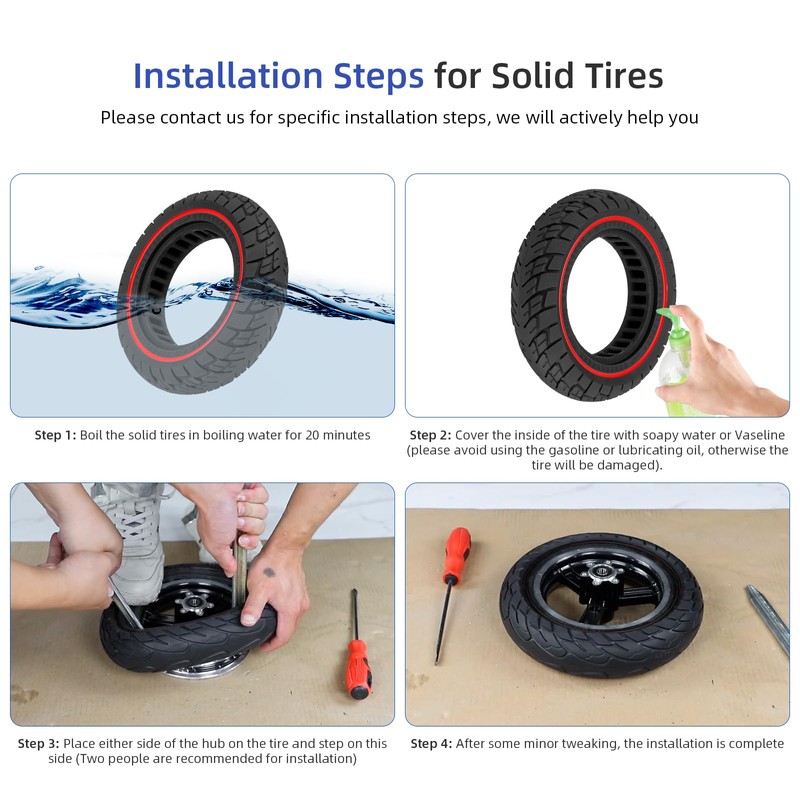 ulip 10x2.5 Solid Tires 10 Inch for Kugoo M4/M4 Pro