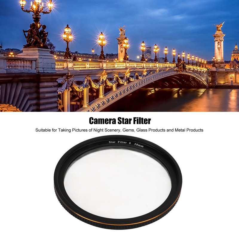 Star Filter 6 Line High Definition Coating Adjustable Cross Screen